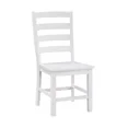 thumbnail image 3 of Classic White Finish Dining Chairs Set of 6 Wood Frame Kitchen Dining Furniture, 3 of 7