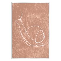 Stupell Industries Snail Line Drawing Animals & Insects Painting Unframed Art Print Wall Art, 13 x 19