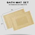 thumbnail image 3 of Superior Egyptian Cotton 900 GSM Greek Key Border 2-Piece Bath Mat Set, Yellow, 3 of 7