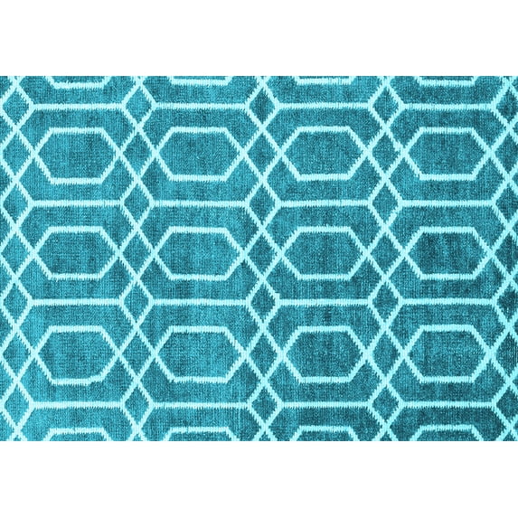 Ahgly Company Indoor Rectangle Abstract Light Blue Contemporary Area Rugs, 3' x 5'