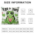 thumbnail image 5 of Nawypu Just A Girl Who Loves Frogs Throw Pillow Cover,Farmhouse Cartoon Frog Cushion Cover for Sofa Bed Home Girls Bedroom Decor Frog Lovers Girls Gifts, 5 of 5