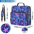thumbnail image 2 of FORMRS Zipper Binder with Shoulder Strap 2-inch Ring 500 Sheet Capacity File Bag, Neon Pink Starfish, 2 of 5