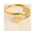thumbnail image 1 of Fiudx Anillos de Inicial de Oro, Anillo Apilable con Letra Abierta, Joyería Ajustable con Alfabeto, Regalos Personalizados Únicos, Accesorio de Moda para Mujer, Perfecto para Mamá o Novia., 1 of 2