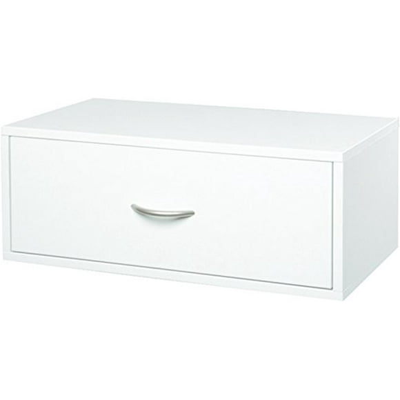 Organized Living freedomRail 1 Drawer Double Hang OBox - White