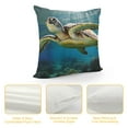 thumbnail image 4 of Nawypu  Throw Pillow Cover Sea Turtle Cute Nautical Animal Ocean Theme Coastal Beautiful Watercolor Beach Wildlife Decor Lumbar Pillow Case Cushion for Sofa Couch Bed Standard Queen, 4 of 5