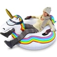 thumbnail image 4 of Greeniant Tubo de nieve Trineo de nieve inflable Engrosamiento Unicornio Tubo de nieve Juguetes de nieve para niños Adultos al aire libre Accesorios de cámara y óptica Greeniant OD014018-00, 4 of 6