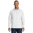 thumbnail image 1 of Sport-Tek TST850 Tall Sport-Wick Stretch 1/2-Zip Pullover, White, 3XLT, 1 of 1