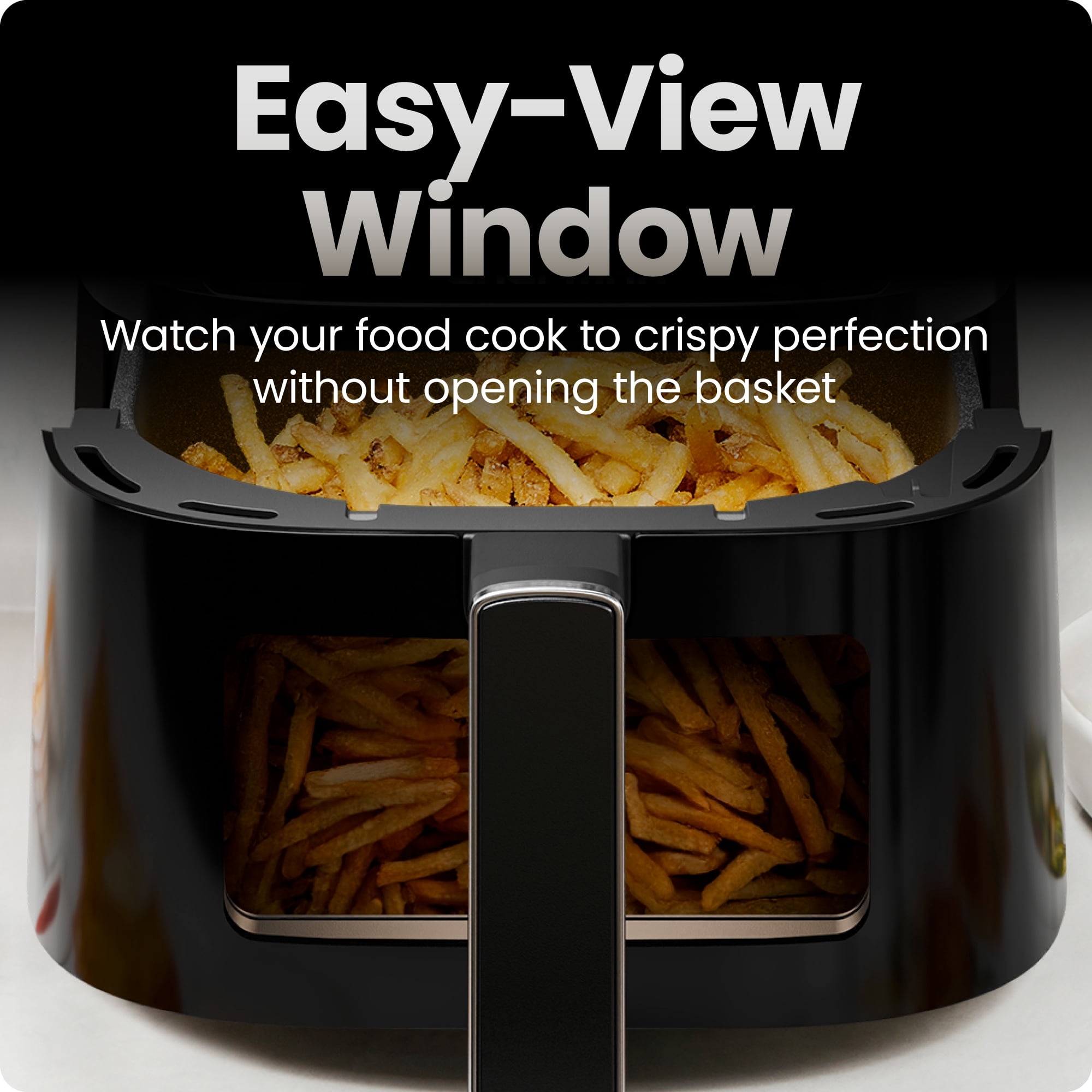 Chefman TurboFry Touch 4-Qt Easy-View Air Fryer w/ 4 Cooking Presets and 450F Hi-Fry Button - Black