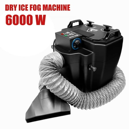 Dry Ice Blasting Machine, 6000W Stage Fog Machine 110°Adjustable Gear，Electronic Thermostat and 18L Water Capacity, Suitable for Wedding, Parties