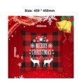thumbnail image 3 of Funda de cojín navideña de felpa roja a cuadros, diseño moderno de 45x45 cm, ideal para decorar tu hogar, oficina o auto. ¡Perfecta como regalo de Navidad!, 3 of 6