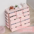 thumbnail image 3 of Dresser for Bedroom,12 Dressers & Chest of Drawers with Side Pockets,Tall Fabric Storage Dresser for Bedroom, Closet, Nursery,Hallway, Entryway,Metal Frame, Wood Top, 3 of 7
