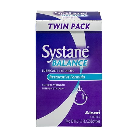 Systane Balance Lubricant Eye Drops Restorative Formula Twin Pack - 2 CT