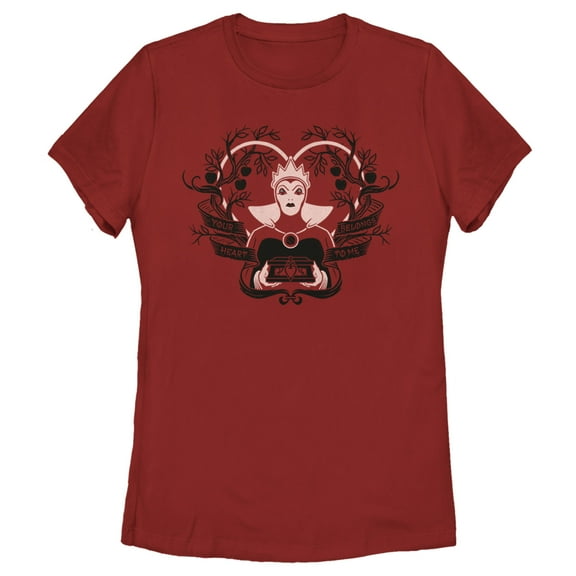 Women's Snow White and the Seven Dwarfs Evil Queen Your Heart Belongs To Me Graphic Tee Red Medium