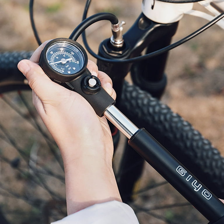GIYO Bicycle Air Pump Portable 300PSI High Pressure MTB Bike Shock