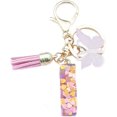 thumbnail image 2 of ORUYROP Initials Letter Keychain Pink Tassel Butterfly Pendant for Women Girls Wallet Backpack Purses, 2 of 3