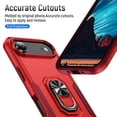 thumbnail image 4 of for iPhone Air Case, Slim Fit Military Grade Drop Tested Dual Layer Shockproof Case with 360 Ring Holder Kickstand Protective Rugged Car Magnetic Non-Slip Phone Case,Rose+Red, 4 of 10