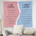 thumbnail image 2 of Pink and Blue Mental Health Tapestry Wall Hanging, Therapy Office Decor, I Can Cannot Control Mental Health Wall Blanket Decor for Therapist Counselor Office Classroom, 50x60 Inch, 2 of 6