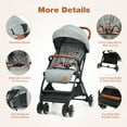 thumbnail image 4 of Infans Lightweight Baby Stroller Aluminium Frame w/ Net for Travel Gray, 4 of 6