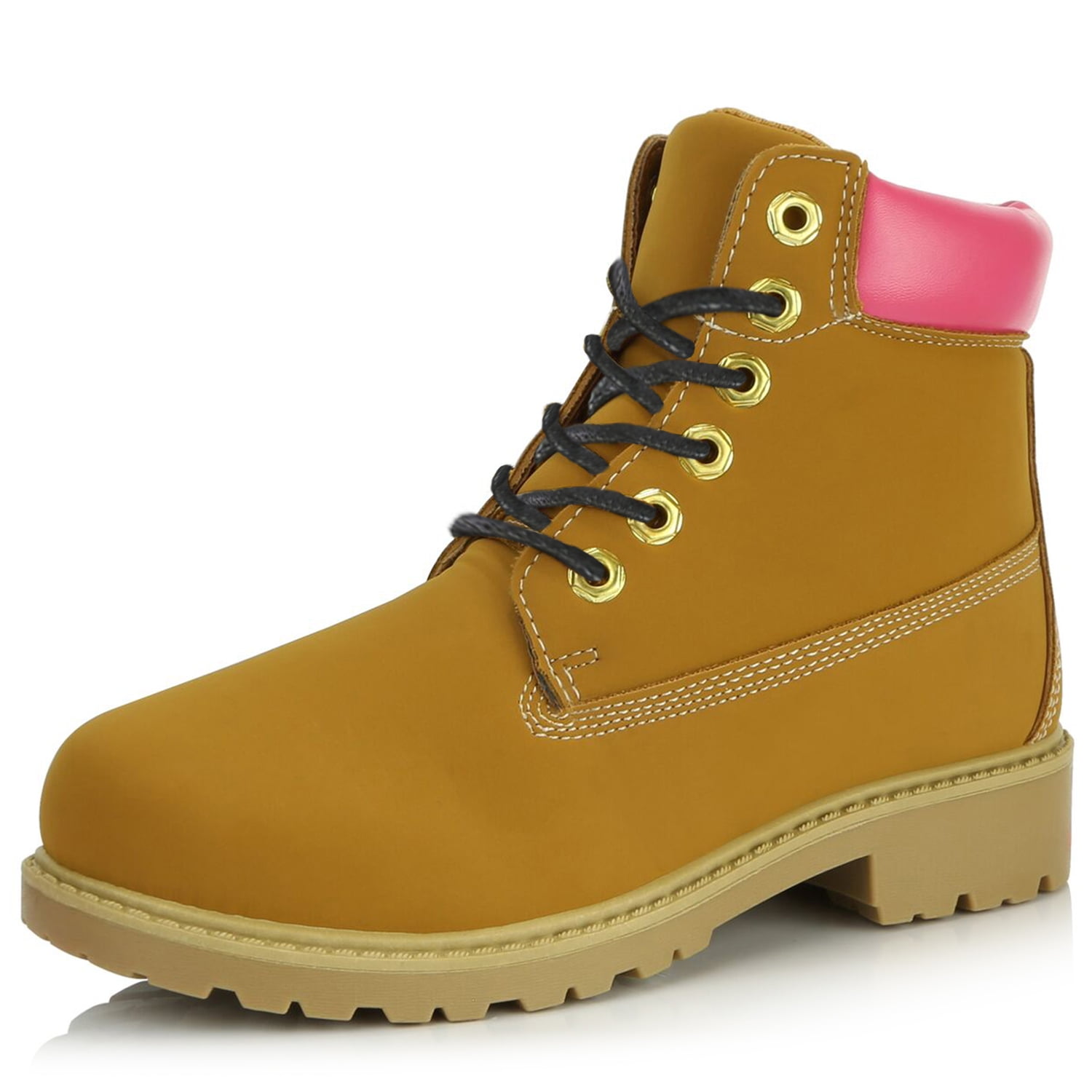 tan low heel boots