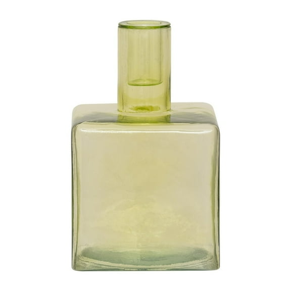 BIDK Home Recycled Glass Cubic Candle Holder - 6.25"