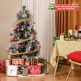 thumbnail image 2 of Gymax 5 FT Flocked Christmas Tree Artificial Xmas Tree w/170 Branch Tips &Pine Needles, 2 of 10