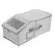 thumbnail image 1 of Caja apilable para guardar gorras: organizador de gorras de béisbol con ventana y cierre de cremallera en el asa, funda plegable para gorras de béisbol y visera para armario., 1 of 7