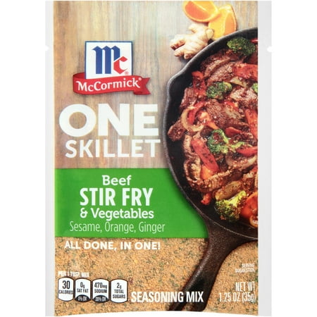 McCormick Beef Stir Fry & Vegetables One Skillet Seasoning Mix, 1.25 oz Packet