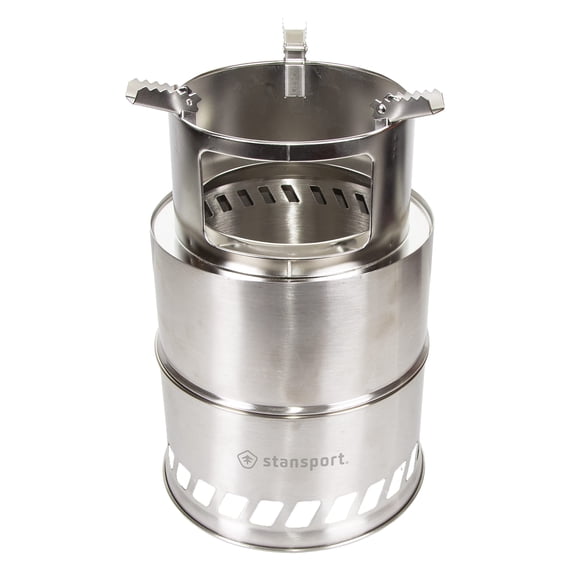 Stainless Steel Wood Burning Stove Extra Large - Portable Camping Backpacking Hiking - Picnic BBQ