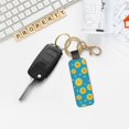 thumbnail image 5 of Wukai Bee Sunflower Print Leather Car Keychain, Universal Key Fob Keychain, Leather Key Chain Holder for Men and Women,360 Degree Rotatable, 5 of 5