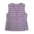 thumbnail image 4 of Vmberlty Puffer Vests for Women Lightweight Sleeveless Padded Gilet Short Cut Warm Cotton Coat Versatile Daily Casual V Neck Vest Jackets, 4 of 8