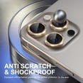 thumbnail image 4 of ShellTech Camera Lens Protector Compatible with iPhone 13 Pro Max, Scratch-Resistant Ultra-Thin Tempered Glass with Aluminum Edge, Set of 3,Gold, 4 of 5