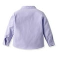 thumbnail image 4 of Boys' Button Down Shirts Boys Formal Outfit Purple Long Sleeve Shirt Dress Shirt School Uniforms for Boys Boys Girls Fashion, 4 of 9