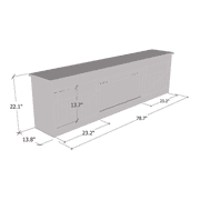 Granero BL-EF Fireplace TV Stand for TVs up to 90, Modern High Gloss 79 Entertainment Center, Electric Fireplace TV Media Console with Storage Cabinets