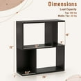 thumbnail image 3 of Costway 2 PCS 3-Tier Bookshelf Geometric Bookcase Side Table with Open Storage Display Shelf Black, 3 of 9