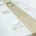 thumbnail image 6 of BalsaCircle 12x108 in Gold Sequin Mesh Schiffli Lace Table Runner Party Events Reception Decorations Supplies, 6 of 7