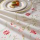 thumbnail image 3 of Table Cloth Embroidery Floral Pattern Wrinkle Free Heavy Weight Cotton Linen Farmhouse Tablecloth Decorative Fabric Tassel Table Cover for Outdoor and Indoor Use (Rectangle,140*200cm), 3 of 5