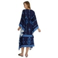 thumbnail image 4 of Bimba Womens Printed Rayon Cover-Up Caftan Long Kimono Maxi Dress Side Split Beach Kaftan Dress, 4 of 7