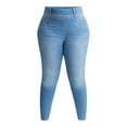 thumbnail image 7 of Terra & Sky Women's Plus Size High Rise Jeggings, 2-Pack, 28" Inseam, Sizes 0X-5X, 7 of 7