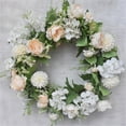 thumbnail image 3 of EUDIDV Decorative Faux Flowers Artificial Peony Wreath Door Wreath Spring Wreath Round Wreath Home Decoration Artificial Flowers, 3 of 4