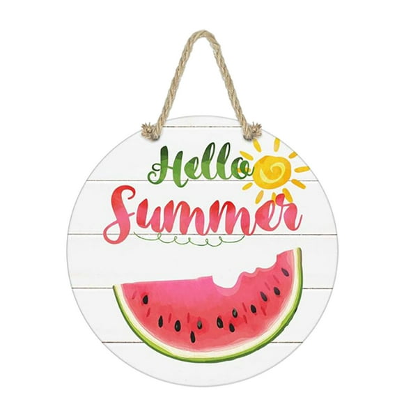 EGNMCR Hanging Ornaments Summer Welcome Sign Decorates Retro Wall Hanging Family Garden welcome sign