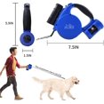 thumbnail image 2 of YSTINNG Retractable Dog Leash with Flashlight,Dispenser and Poop Bag Heavy-Duty Nylon Tape for Small,Medium Dogs and Cats One-Handed Brake and Lock.360°Tangle-Free.(Blue) DYF329-2225, 2 of 7