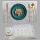 thumbnail image 2 of Plastic White Waterproof Placemats Set of 6 for Dining Table Wipe Clean Washable Tablemats PVC Tabl, 2 of 5