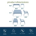 thumbnail image 5 of Novogratz Poolside Gossip, Ola 4 Piece All Steel Conversation Set, French Blue, 5 of 9