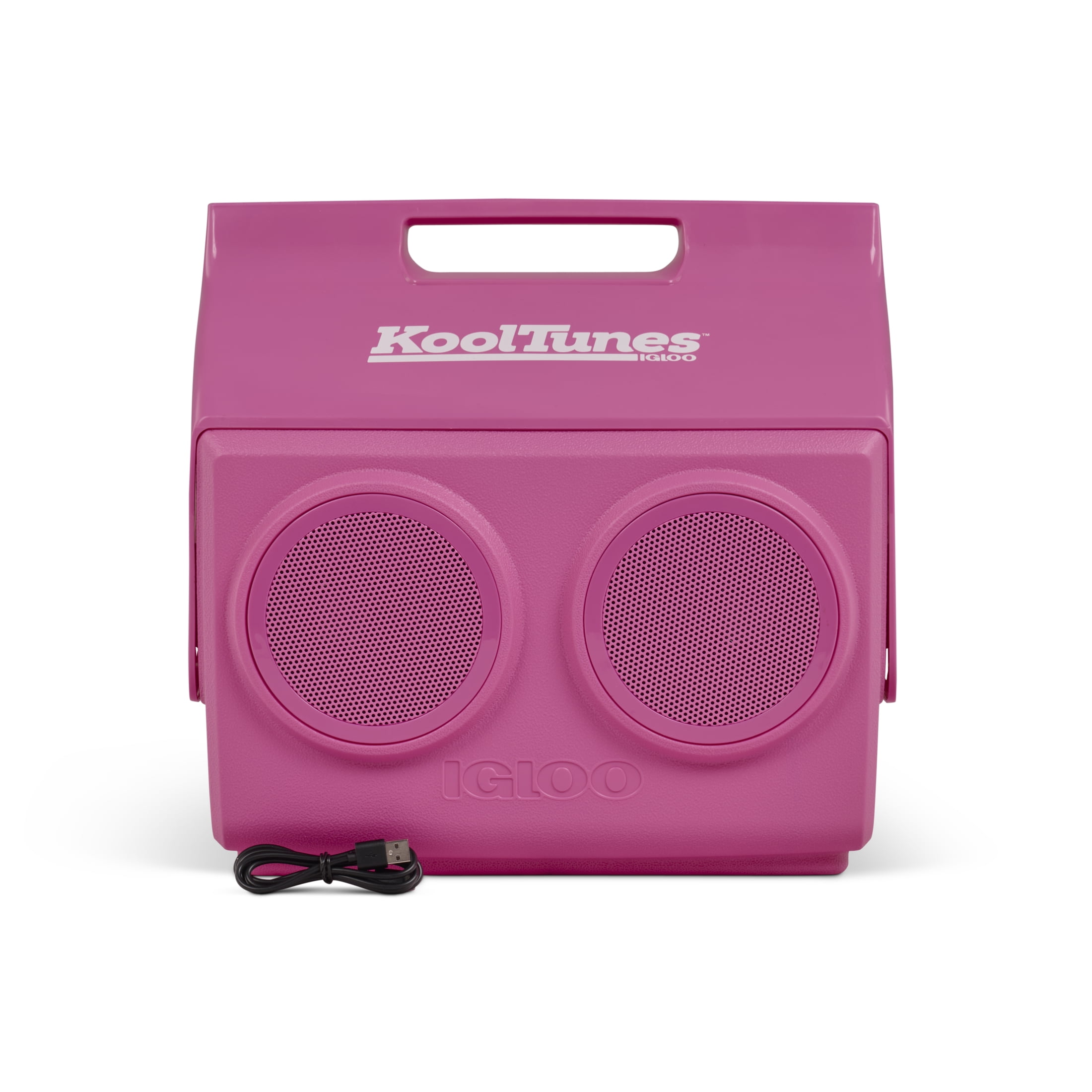 Igloo Playmate KoolTunes 14 QT Hardsided Cooler with Built-In Bluetooth Speakers, Pink Fizz