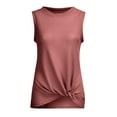 thumbnail image 7 of Giftesty Tank Tops for Women Clearance Knotted Fashion Casual Sleeveless T-Shirt Multicolor Solid Color, 7 of 7