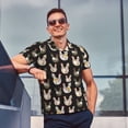 thumbnail image 4 of Balery Flowe Rooster Camisa Polo de Hombre con Estampado, de Manga Corta y Tejido Medio, Camisa Tipo Golf Polo-XX-Large, 4 of 6
