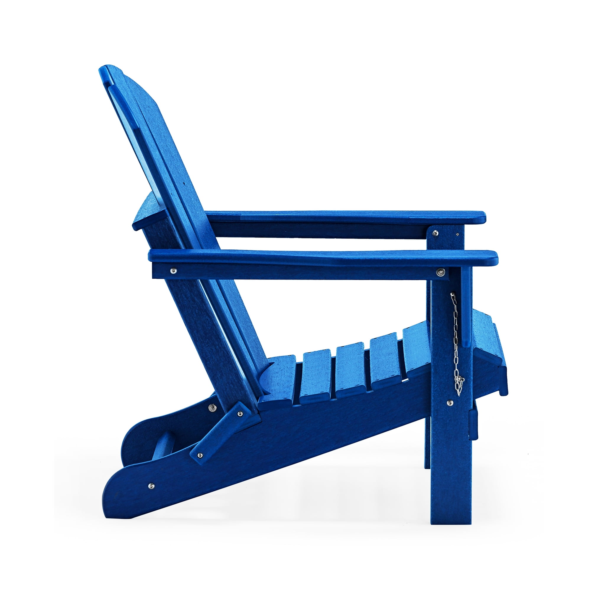 Folding Adirondack Lawn Chairs Set of 4 for Outdoor Patio Garden, Pacific Blue