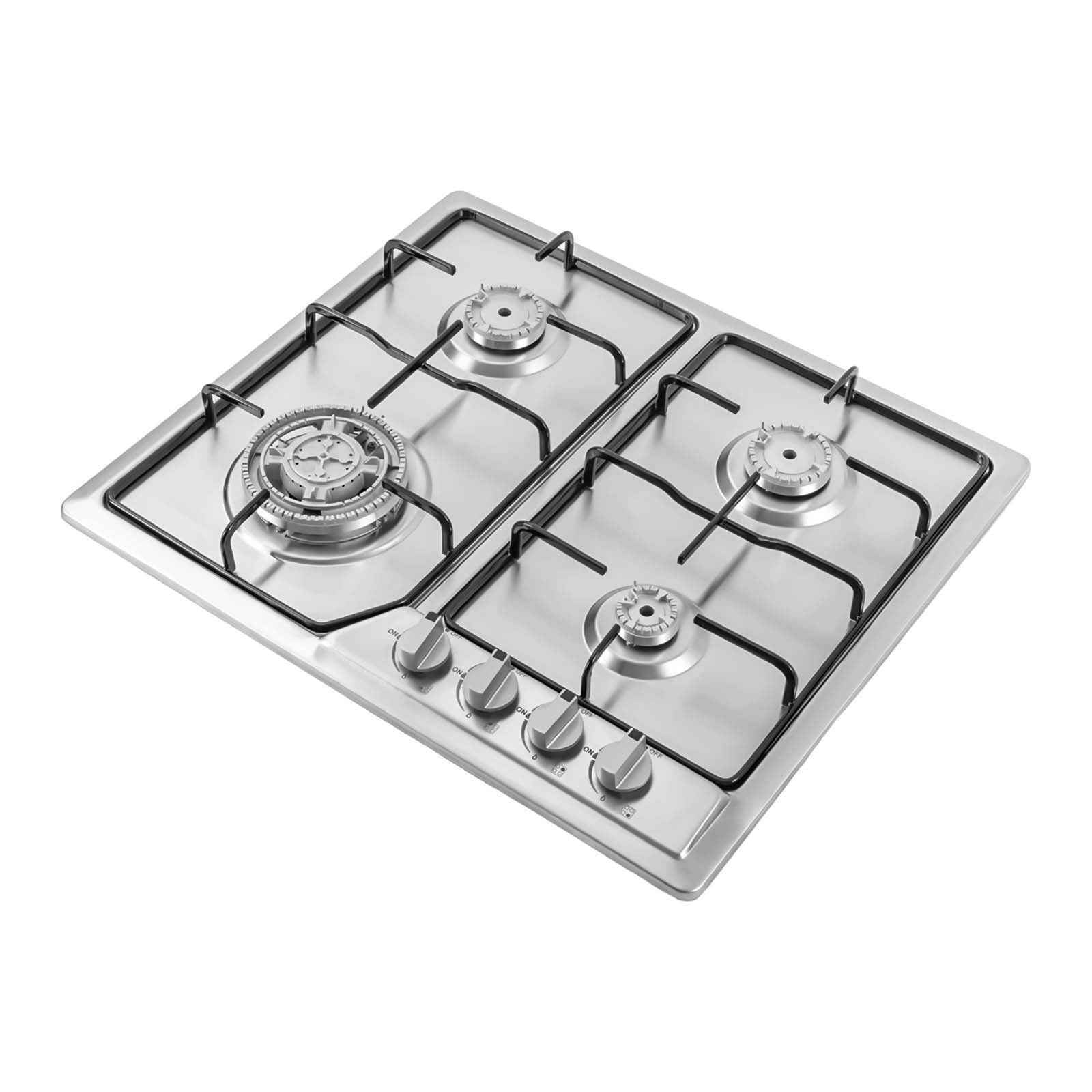 Miumaeov Built in Gas Cooktop Stainless Steel Stove Thermocouple Protection, For Domestic or Commercial Cooking in Homes or Restaurants