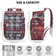 thumbnail image 3 of Retro Tribal Rustic Artistic Insulated Backpack Cooler - 20L Soft Cooler Bag, Natural Floral, 3 of 6