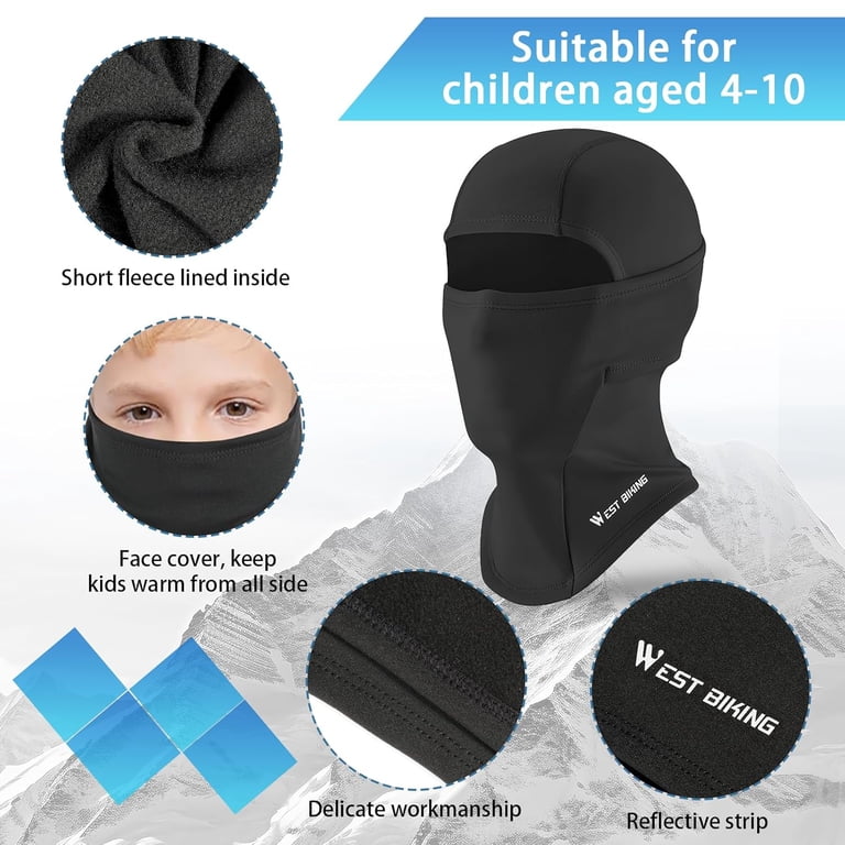 12 Pack Thermal Balaclava Face Mask Adjustable Windproof Reflective Outdoor ROCKBROS Winter Cycling Mask Thermal Fleece Balaclava  main image 3